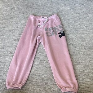 FREECITY Dusty Pink Sweatpants with Logo